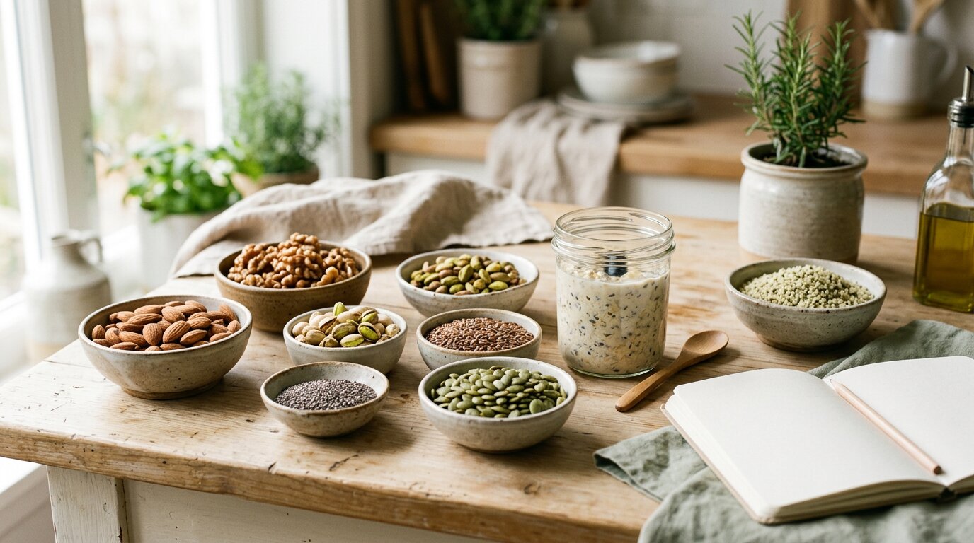 Le pouvoir nutritionnel des graines et des fruits à coque dans un régime végétalien